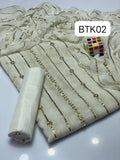 STuff SOft Crinkle Chiffon Front BAck Heavy Work Shirt Heavy Emb with Tilla Sequence Emb &amp; Pearls beats Work Dupatta And Kattan Silk Trouser 3PC Dress