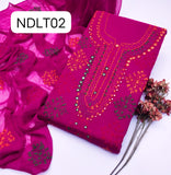 Stuff:::: Pure lown100/100 hande made Afgani Gala Jall Neat work Shirt And Plain lawn Trouser With Shafoon Embroidery Dupatta 3PC Dress