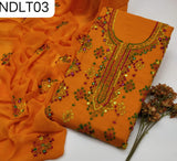 Stuff:::: Pure lown100/100 hande made Afgani Gala Jall Neat work Shirt And Plain lawn Trouser With Shafoon Embroidery Dupatta 3PC Dress
