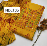 Stuff:::: Pure lown100/100 hande made Afgani Gala Jall Neat work Shirt And Plain lawn Trouser With Shafoon Embroidery Dupatta 3PC Dress