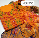 Stuff:::: Pure lown100/100 hande made Afgani Gala Jall Neat work Shirt And Plain lawn Trouser With Shafoon Embroidery Dupatta 3PC Dress