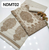 Stuff Dhanak Wool Jacquard Embroidery Shirt And Plain Trouser With Jacquard Shawl 3PC Dress