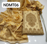 Stuff Dhanak Wool Jacquard Embroidery Shirt And Plain Trouser With Jacquard Shawl 3PC Dress