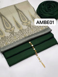 STuff Plain Wool SHirt And Trouser WIth Wool Beautiful Heavy broshia 2 side Turkish borders Shawl 3PC Dress