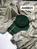 STuff Plain Wool SHirt And Trouser WIth Wool Beautiful Heavy broshia 2 side Turkish borders Shawl 3PC Dress