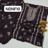 STuff Soft Bamber CHiffon Handmade LCD Gotta Embroidry Shirt And Dupatta 2PC Dress