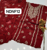 STuff Soft Bamber CHiffon Handmade LCD Gotta Embroidry Shirt And Dupatta 2PC Dress