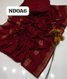 Pure Linen Tarkashi Jacquard  Banarsi Patti Shawl