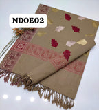 Stuff Best Quality Pure Acrylic Wool Beautiful Ladies Embroider Leaf Style Shawl