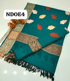 Stuff Best Quality Pure Acrylic Wool Beautiful Ladies Embroider Leaf Style Shawl