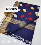 Stuff Best Quality Pure Acrylic Wool Beautiful Ladies Embroider Leaf Style Shawl