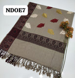 Stuff Best Quality Pure Acrylic Wool Beautiful Ladies Embroider Leaf Style Shawl