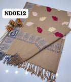 Stuff Best Quality Pure Acrylic Wool Beautiful Ladies Embroider Leaf Style Shawl