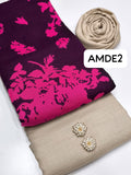 Stuff Wool Self Shirt And Trouser With Heavy &nbsp;Full size Both sided Useable Original *Khaadi Jacquard Shawl 3PC Dress