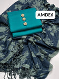 Stuff Wool Self Shirt And Trouser With Heavy &nbsp;Full size Both sided Useable Original *Khaadi Jacquard Shawl 3PC Dress