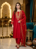 Stuff Soft Lawn Cotton 3MM Sequence Work Balti Gala Daman SHirt And Chiffon Embroidery Dupatta And Embroidery Trousser 3PC Dress