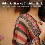 Charkha Pure Lawn Digital Print Chaddar - print detail, no rough texture