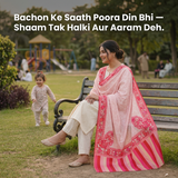 Charkha Pure Lawn Digital Print Chaddar CFA04 - park bench evening comfort