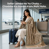 Charkha Pure Lawn Digital Print Chaddar CFA05 - airport lounge all-day comfort